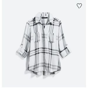 NWOT plaid button down